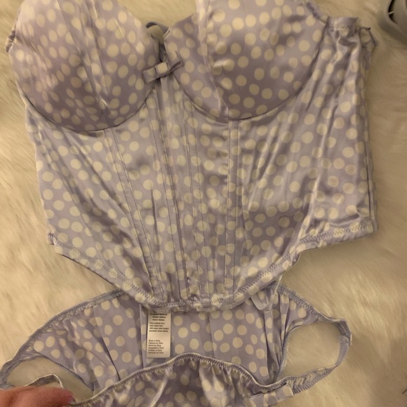 Vintage Maison LeJaby lavender polka dot set NWOT - Picture 5 of 8